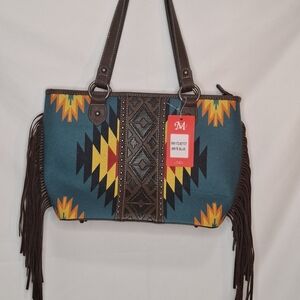 Montana West Aztec Tapestry Concealed Carry Tote NWT